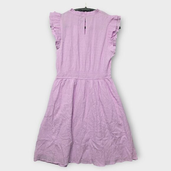 J. CREW FACTORY Gauze Flutter-sleeve Mini Dress Pink NWT - Picture 5 of 9